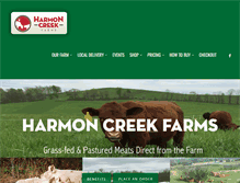 Tablet Screenshot of harmoncreekfarms.com
